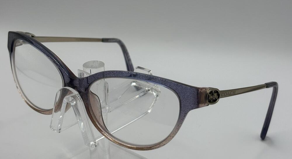 Coach HC6171U 5554 Shimmer Violet Peach Gradient Cat Eye 55-17-140 Eyeglasses
